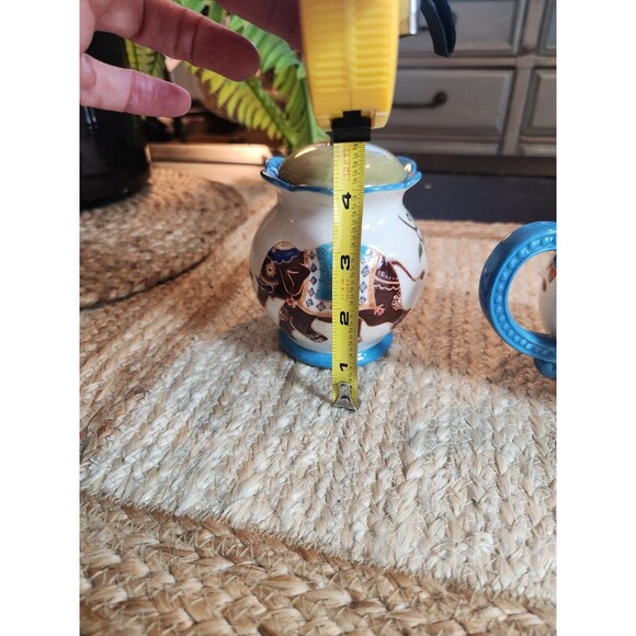 Elephant Creamer & Sugar Bowl, Dutch Wax - Picture 6 of 6